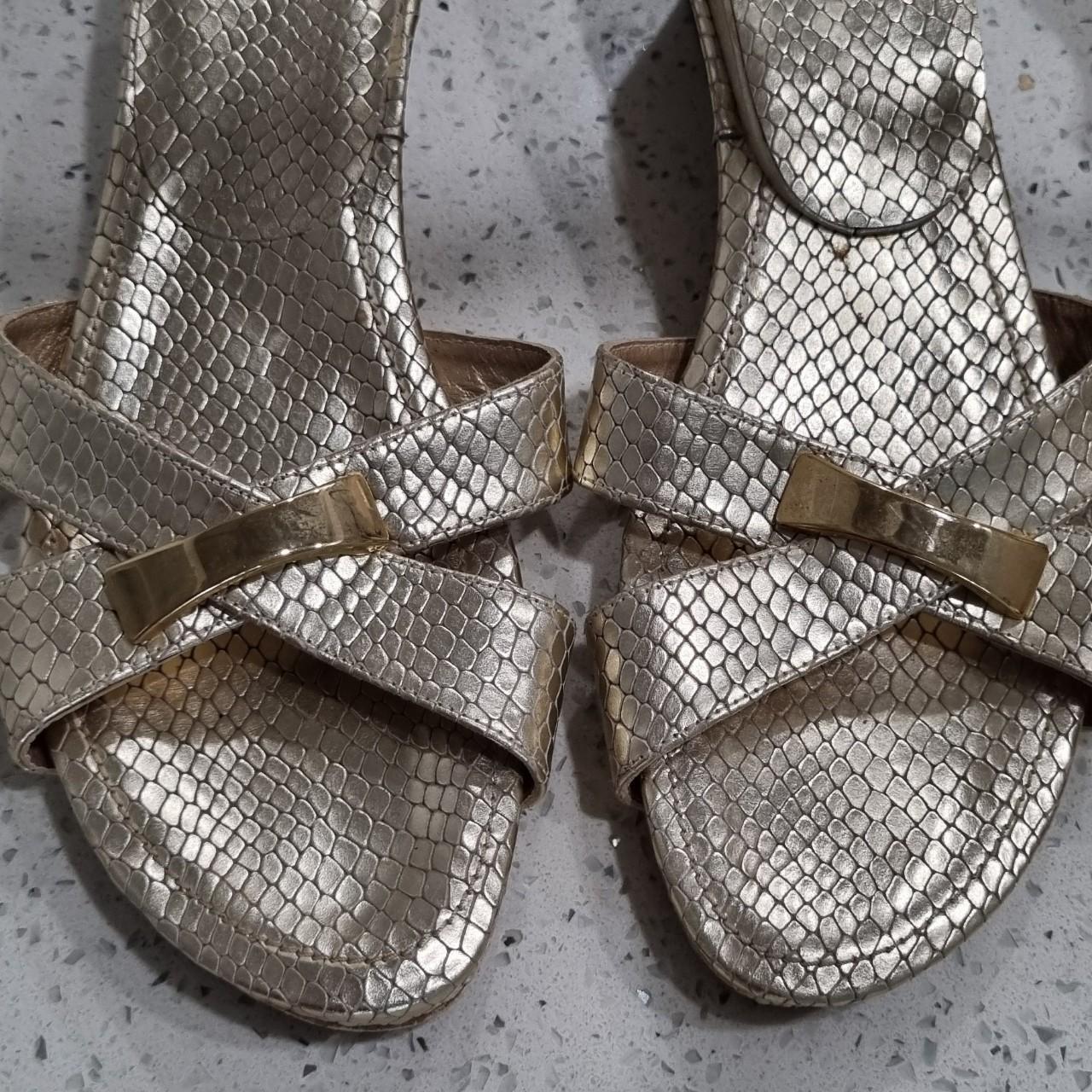 Stuart Weitzman Women's Slides - Gold - US 10 – S… - image 2