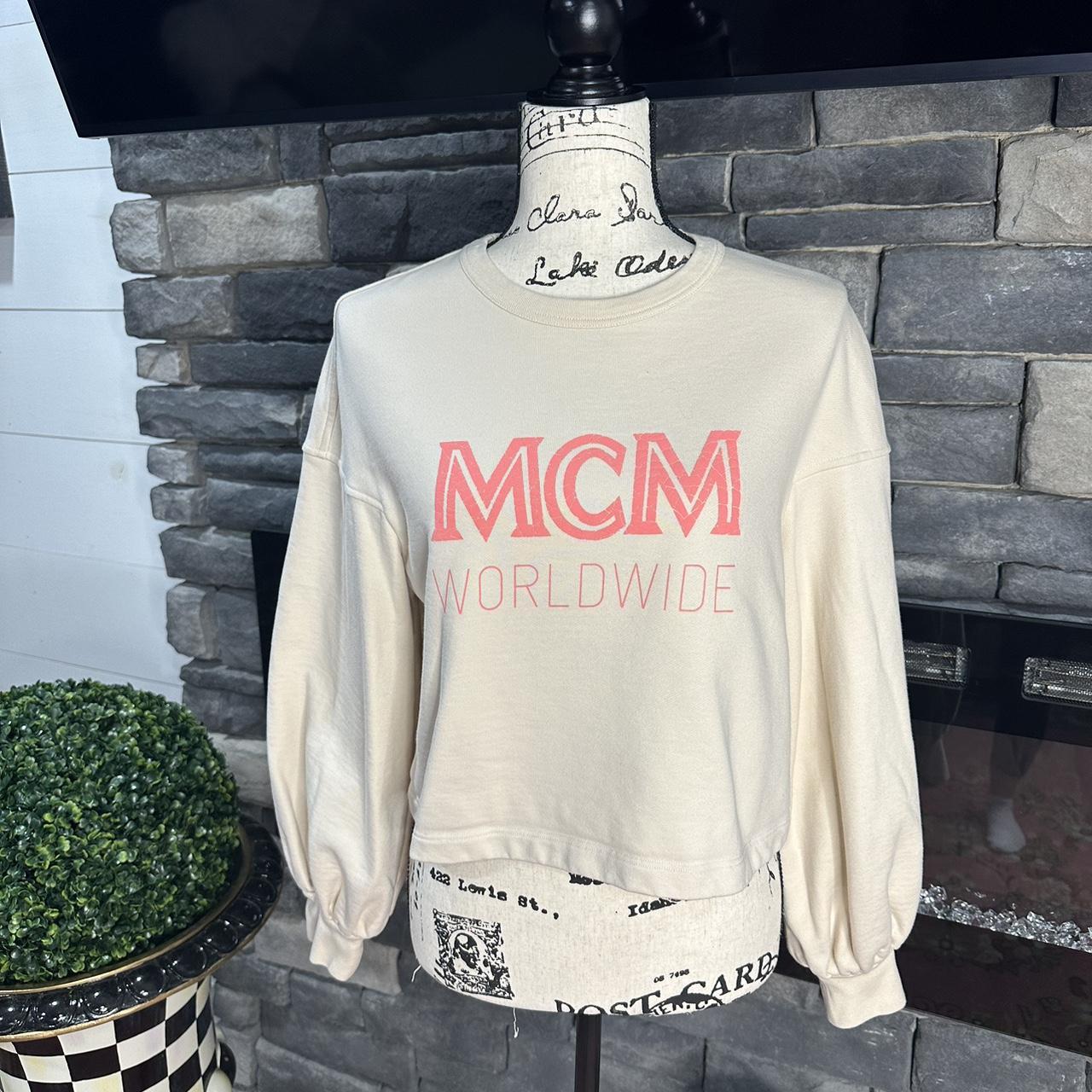 MCM ladies cream sweatshirt Authentic Like new