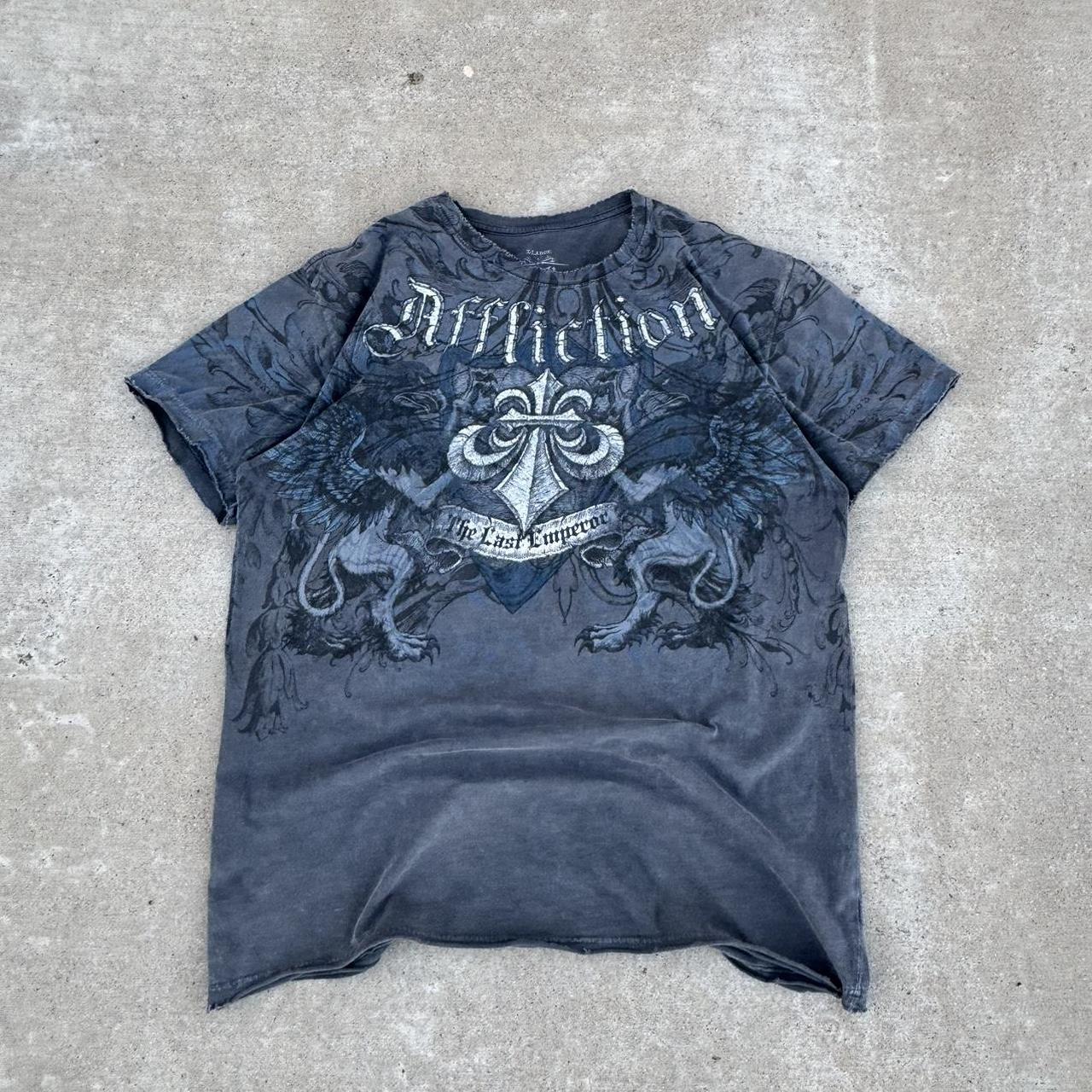 affliction graphic t-shirt sk8 y2k frame - メルカリ