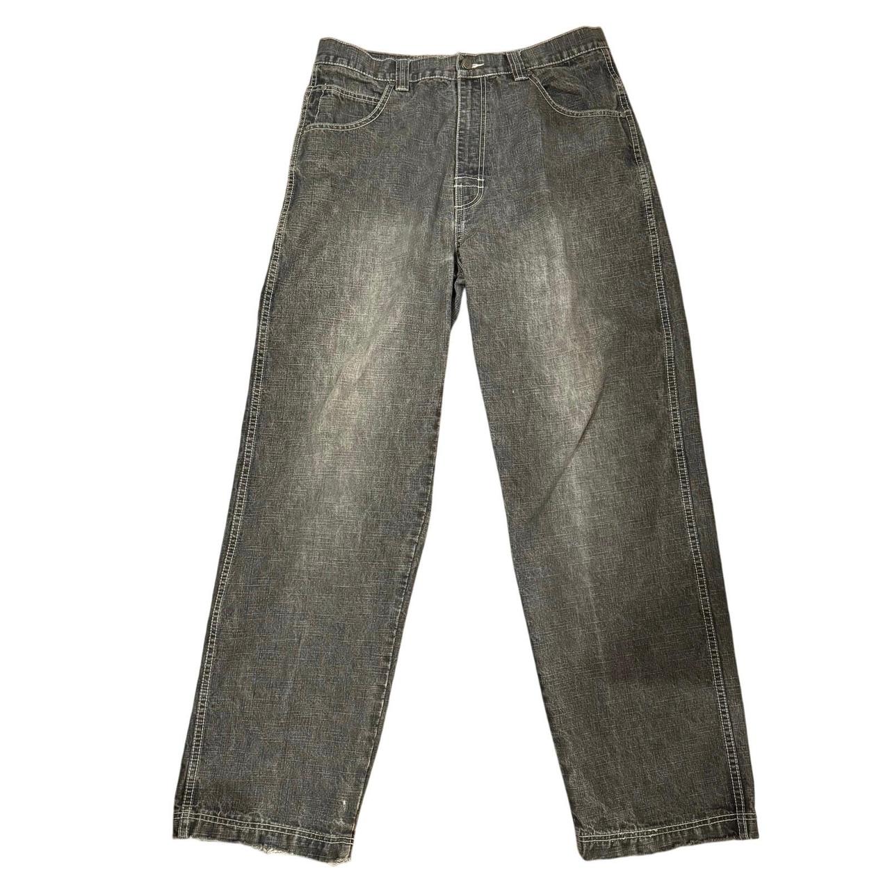 Source Unknown Men's Distressed Jeans - Grey - 34… - image 2