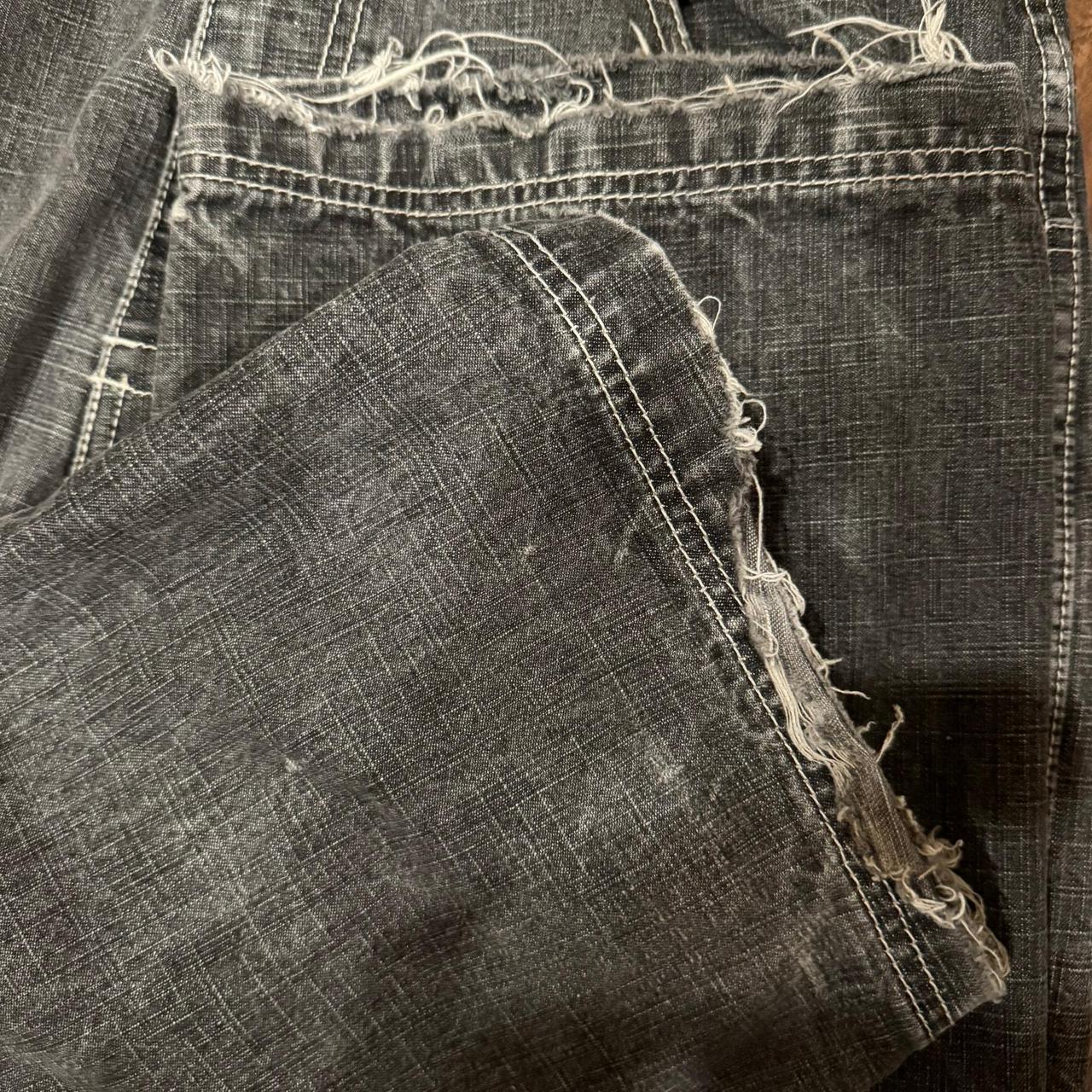 Source Unknown Men's Distressed Jeans - Grey - 34… - image 4