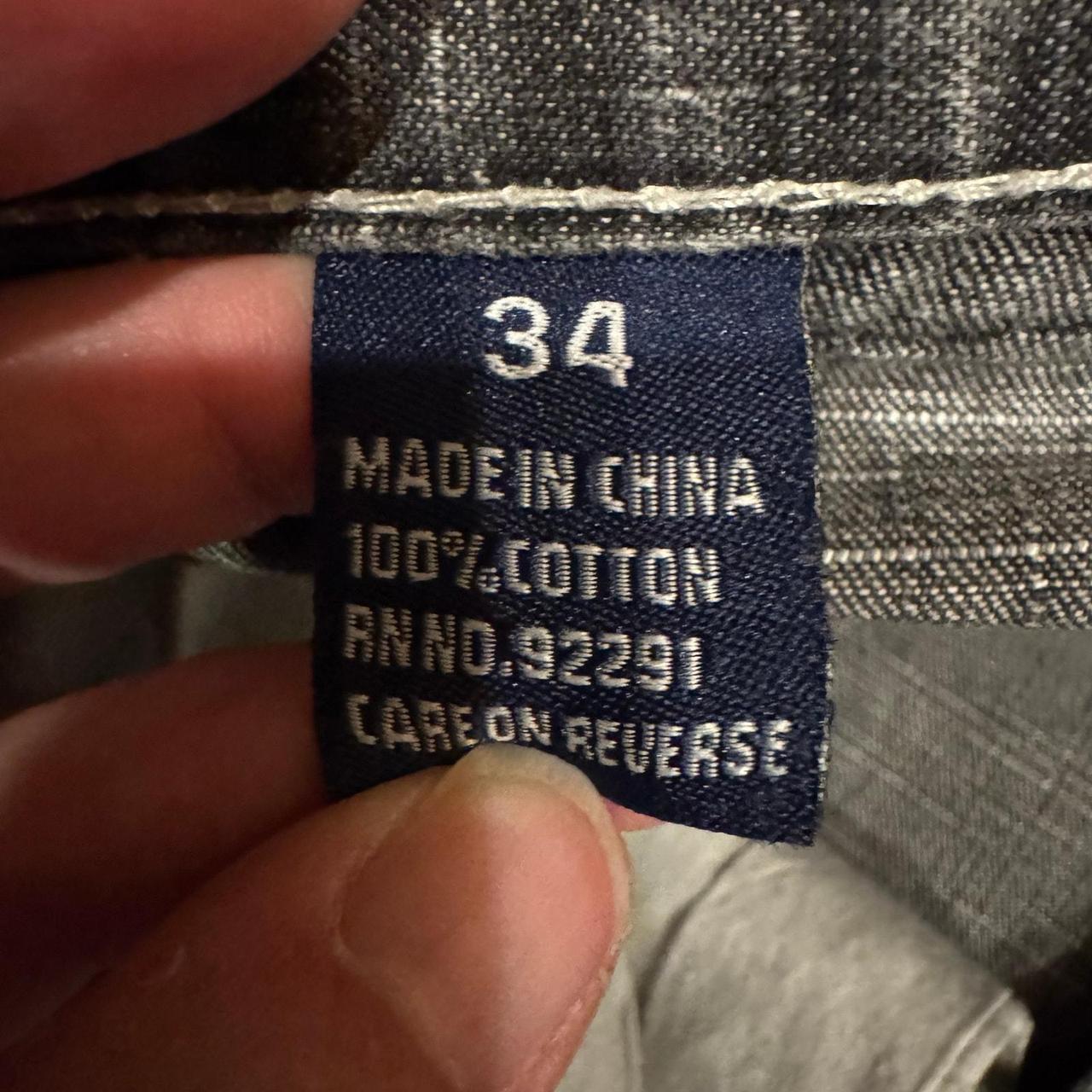 Source Unknown Men's Distressed Jeans - Grey - 34… - image 6