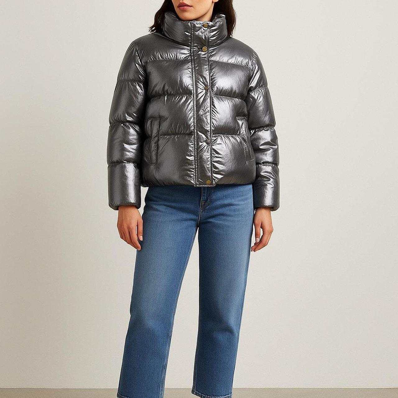 Source Unknown Women's Puffer Jacket - Silver - M… - image 1
