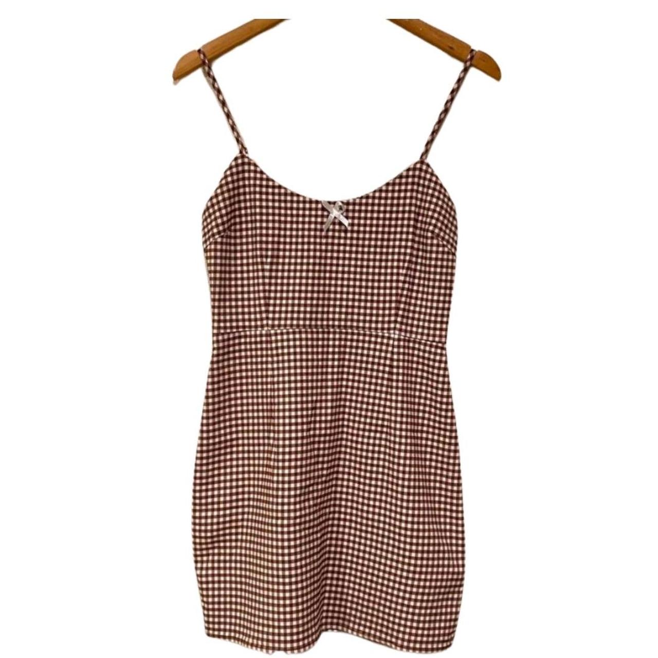 Tahoe gingham shop stretch mini dress