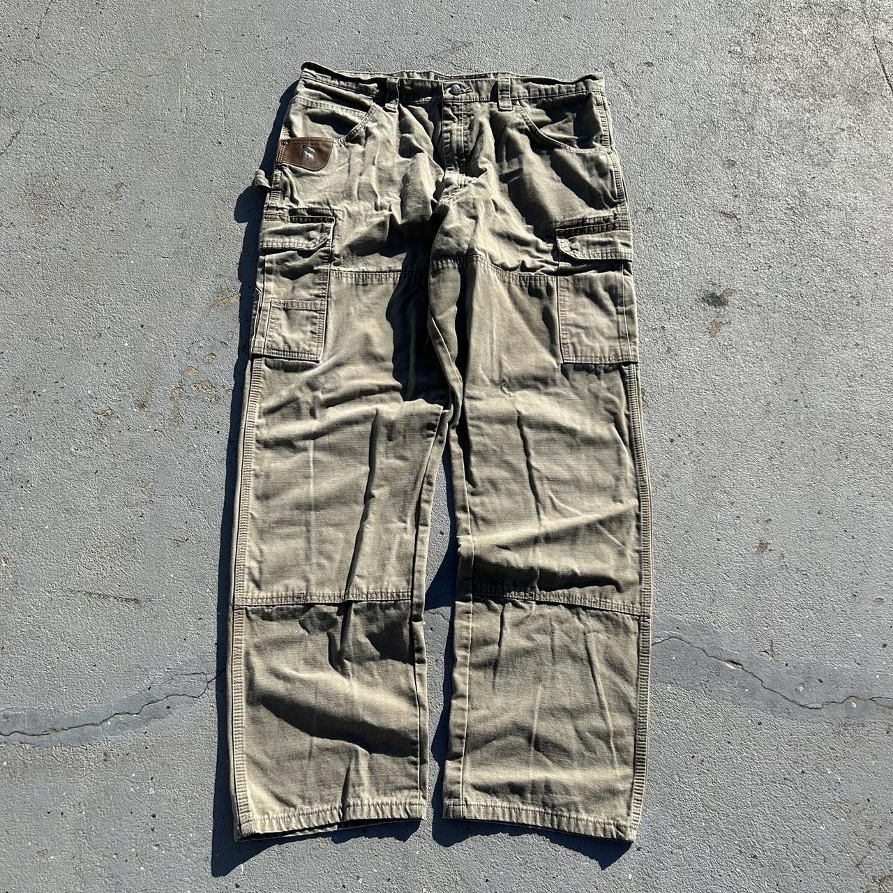 Vintage 2000s Wrangler Riggs Double Knee Cargo Pants... - Depop