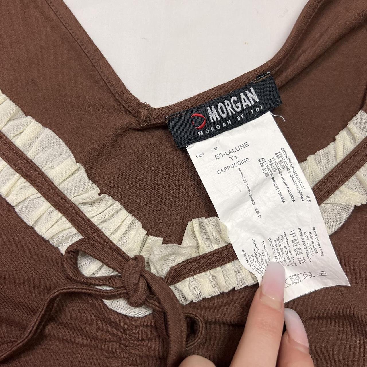Morgan De Toi Women's Brown and Cream Vests-tanks-camis (3)