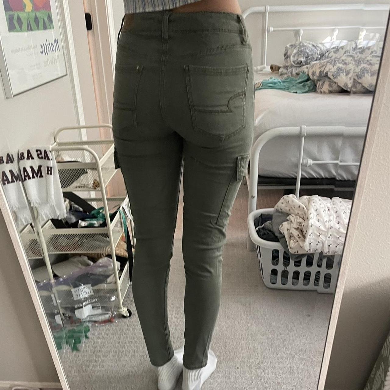 High Waisted Green American Eagle Jeans American Eagle Hi Rise