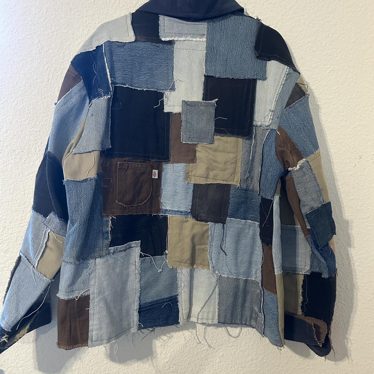 Men's Jacket - Blue/Multi - L – Custom patchwork … - image 2