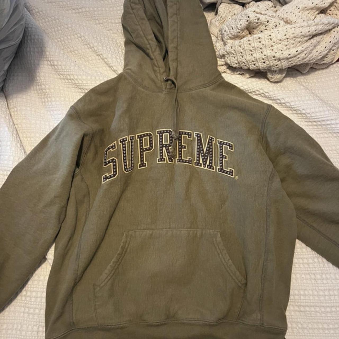 Supreme khaki stars arc hoodie sweatshirt