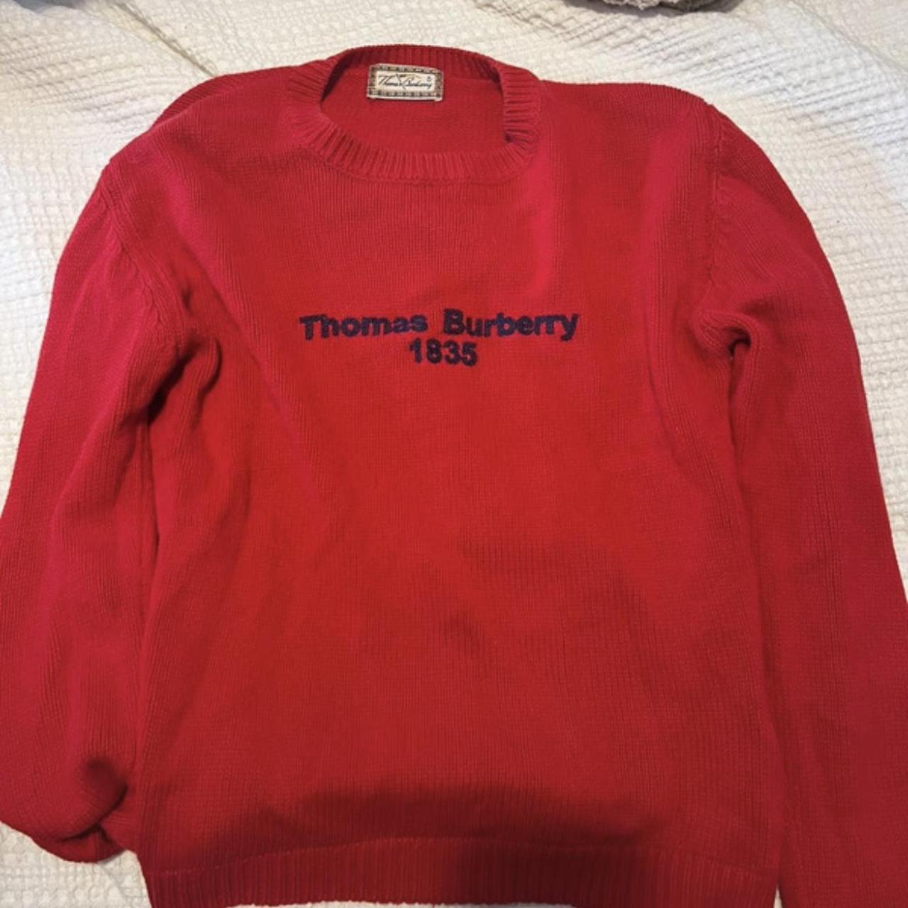 Burberry red jumper hotsell