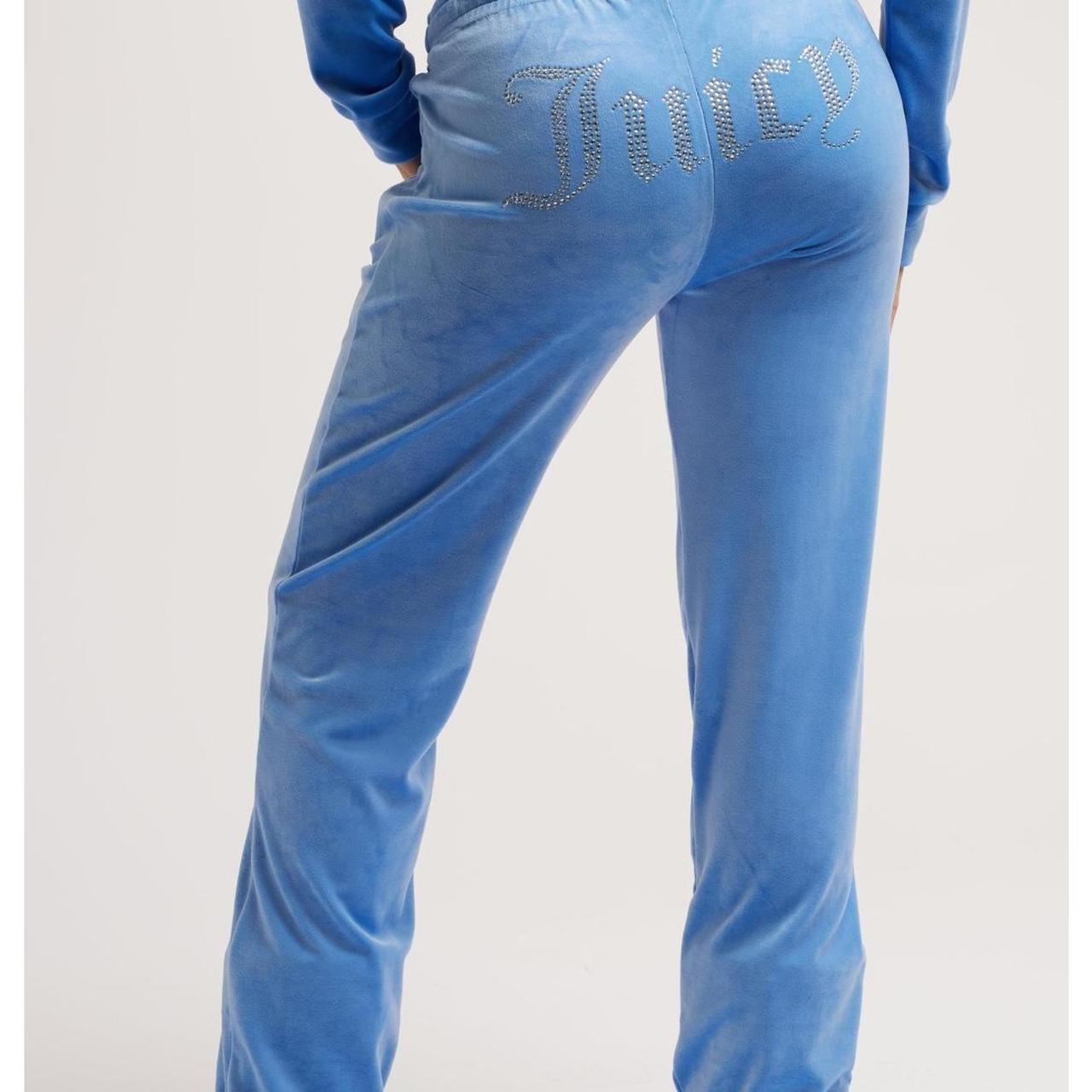 Juicy Couture WASHED BLUE DENIM VELOUR Depop