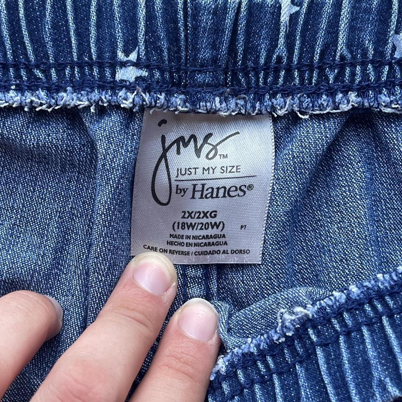Just my Size by Hanes 2X blue and white denim Depop