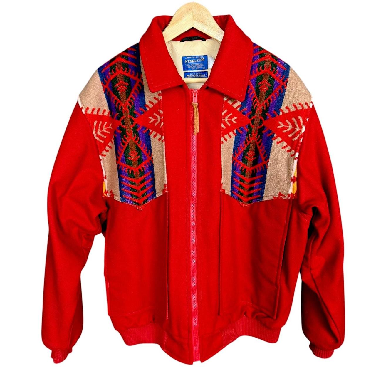Pendleton Men's Bomber Jacket - Red - L – Elevate… - image 2