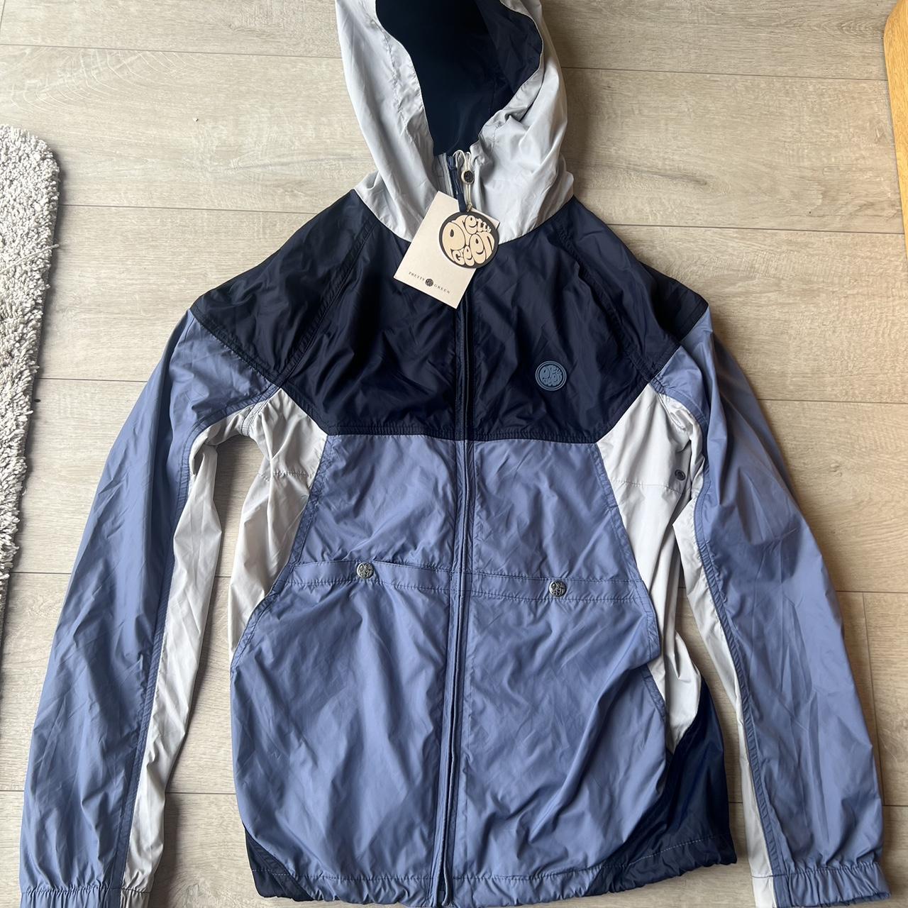 Pretty Green blue windbreaker Size Small Never. Depop