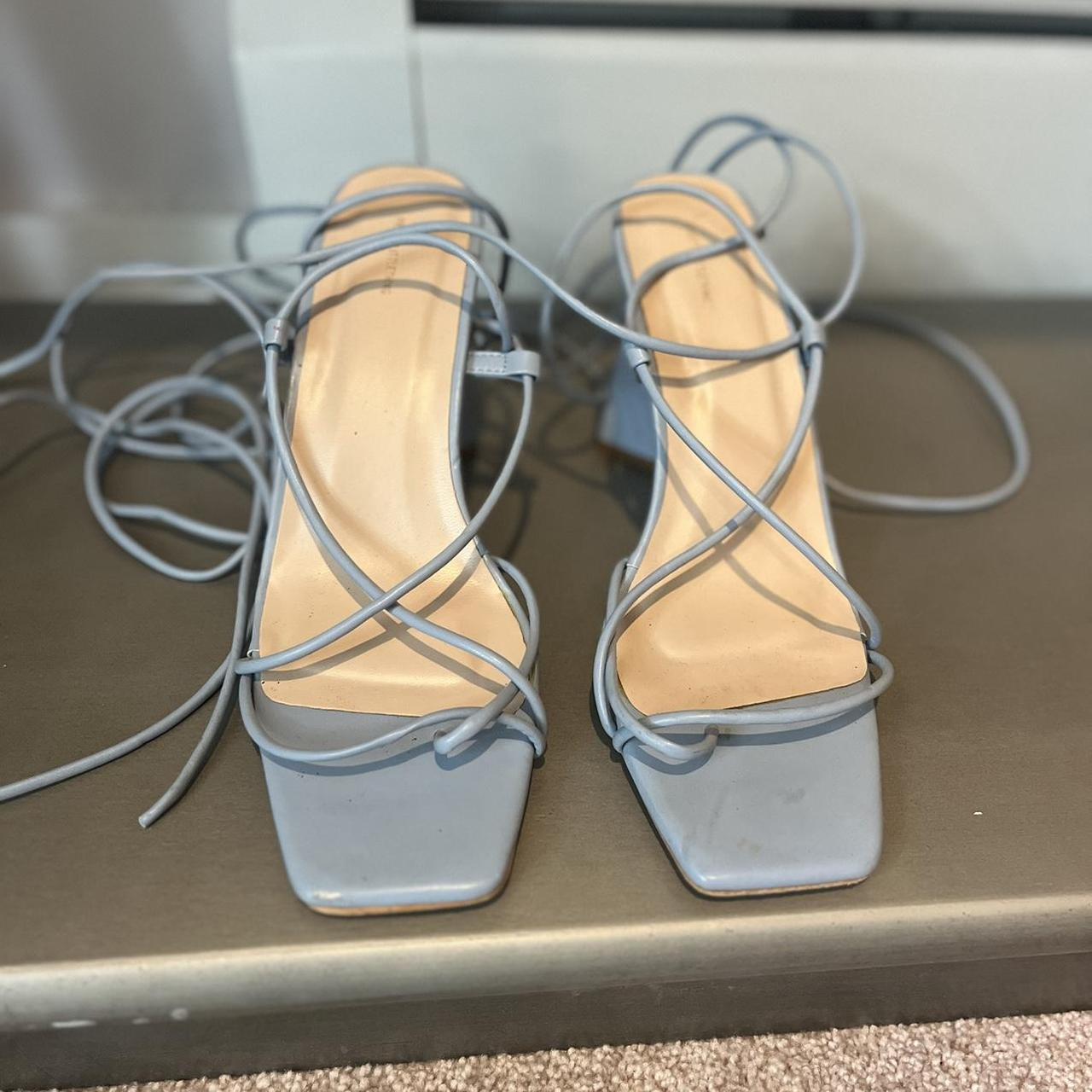 Pretty little thing heels Blue lace up