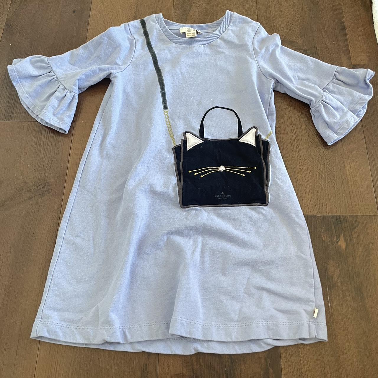 Adorable blue and white Kate Spade dress with flared. Depop