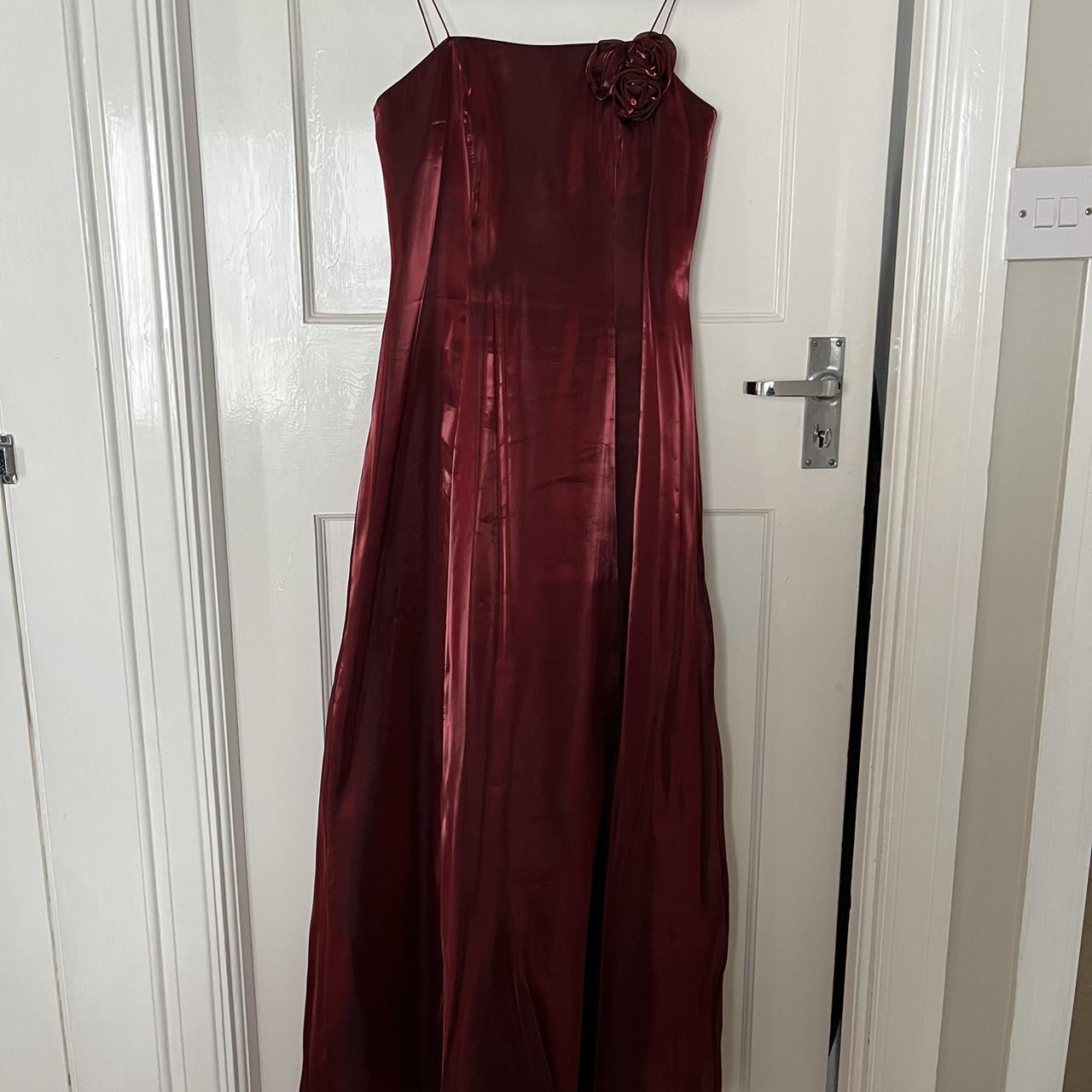 Debenhams Long Maxi Evening Dress. Burgundy/Red... - Depop