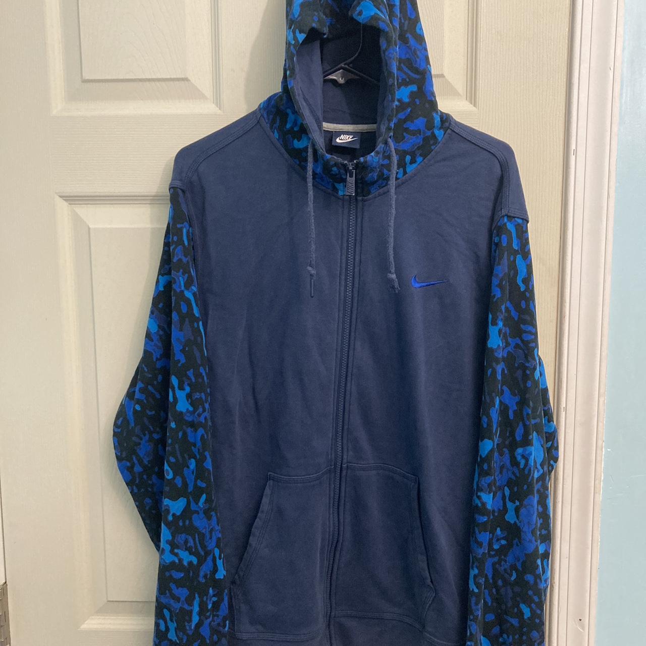 camo nike hoodie blue