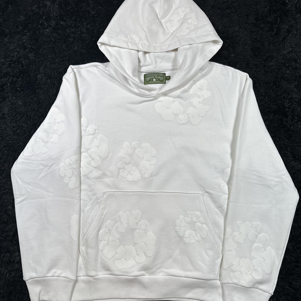 White denim hoodie sale