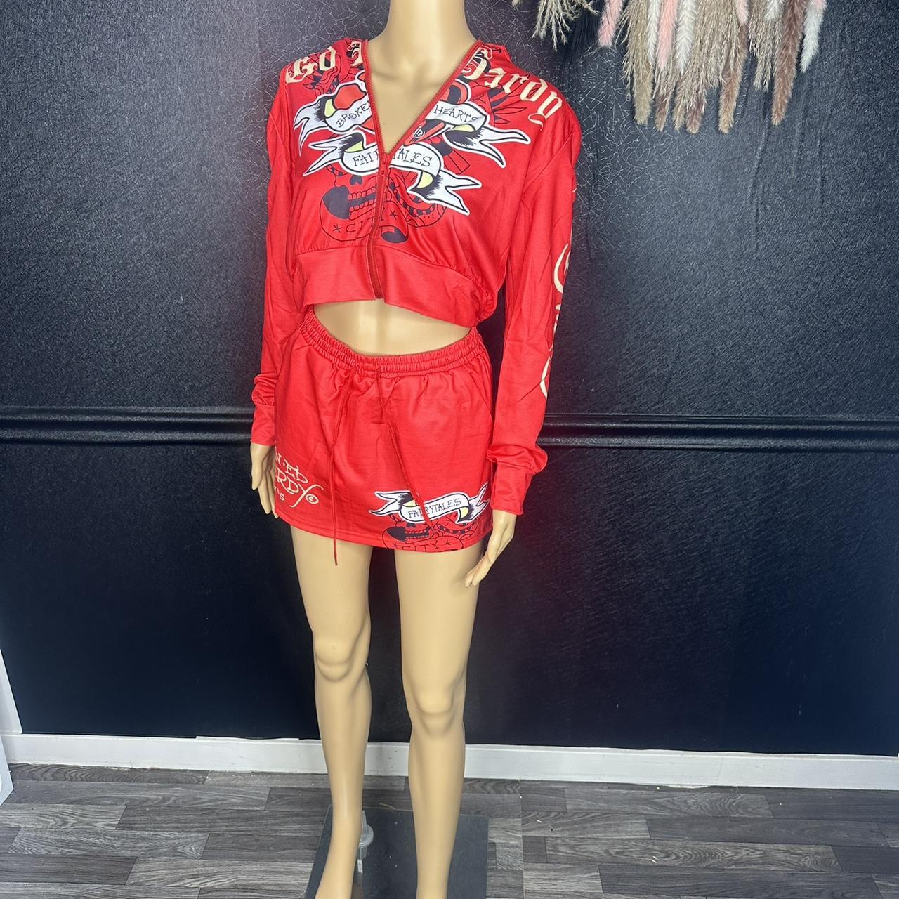 訳あり超特価の通販 Hardy Ed Red Depop | and hoodie with set two-piece black and ジャケット・ブルゾン