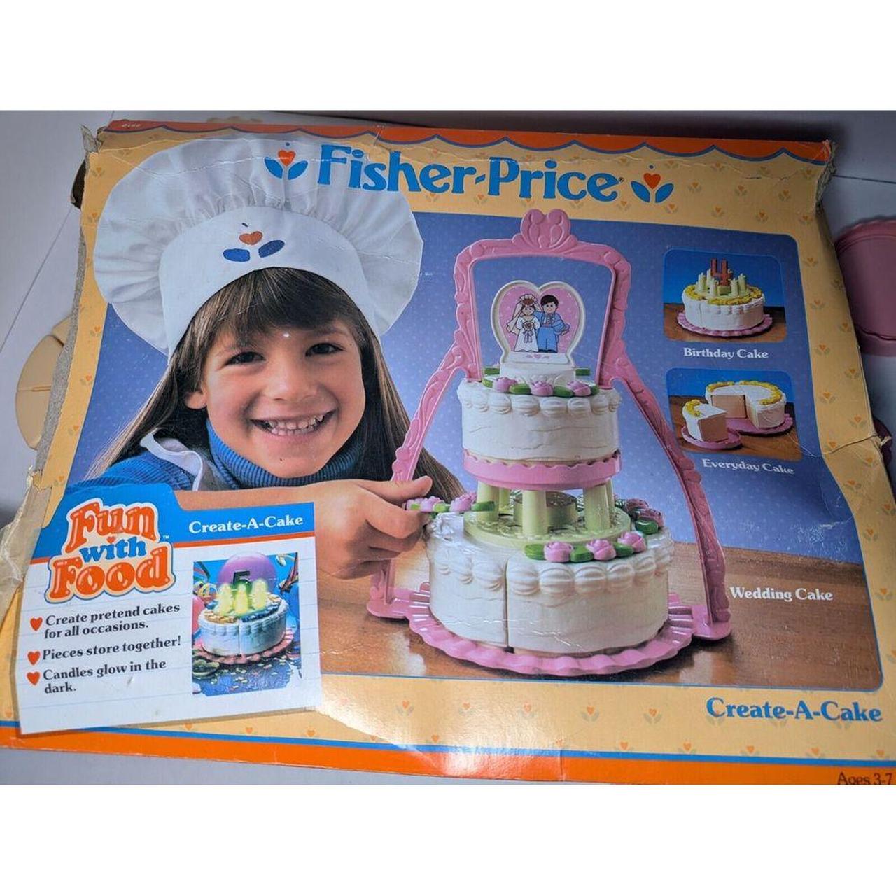 Vintage 1987 Fisher Price Cake Baking top Toy In Box