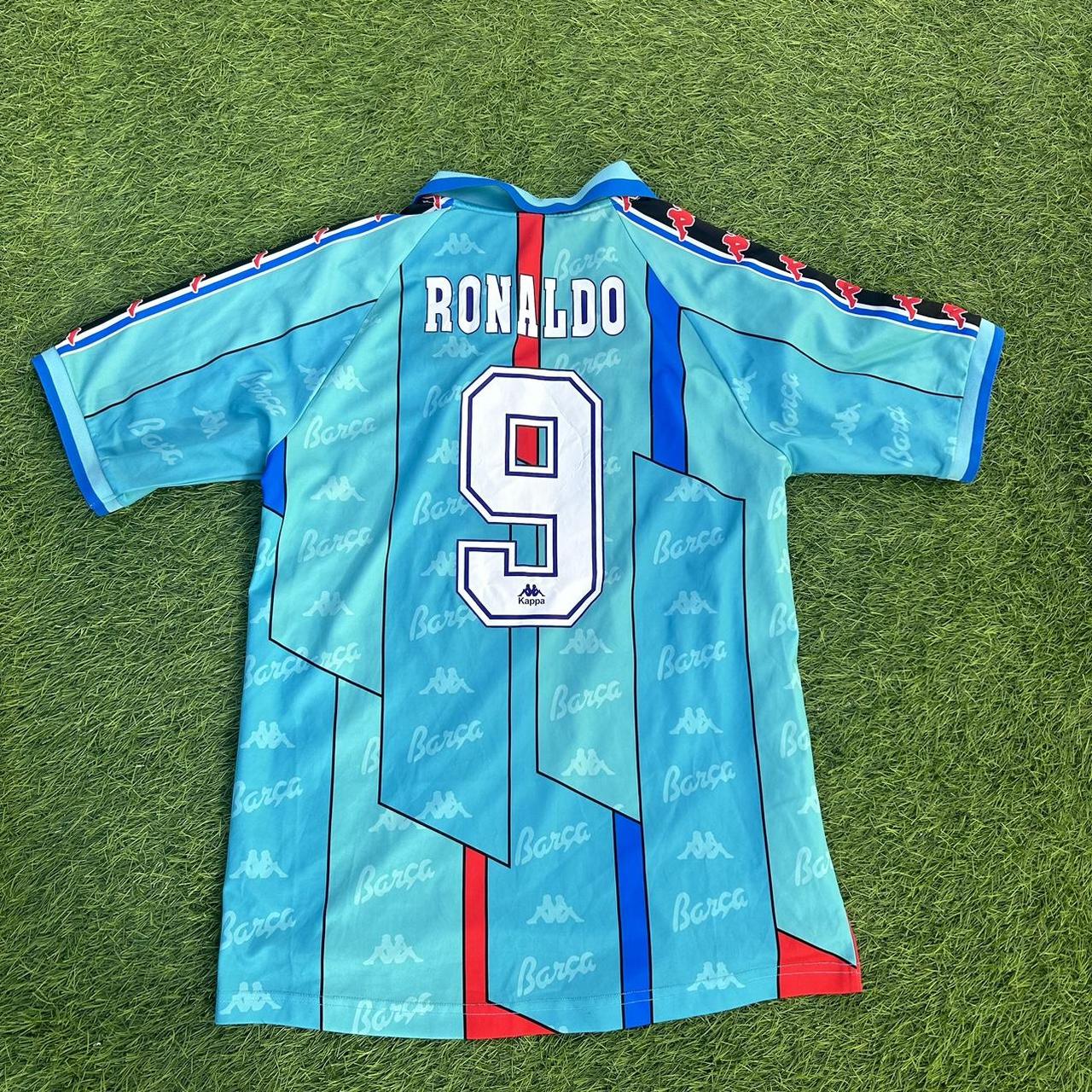 1995 - 1997 Ronaldo “R9” Barcelona blue and red | Depop