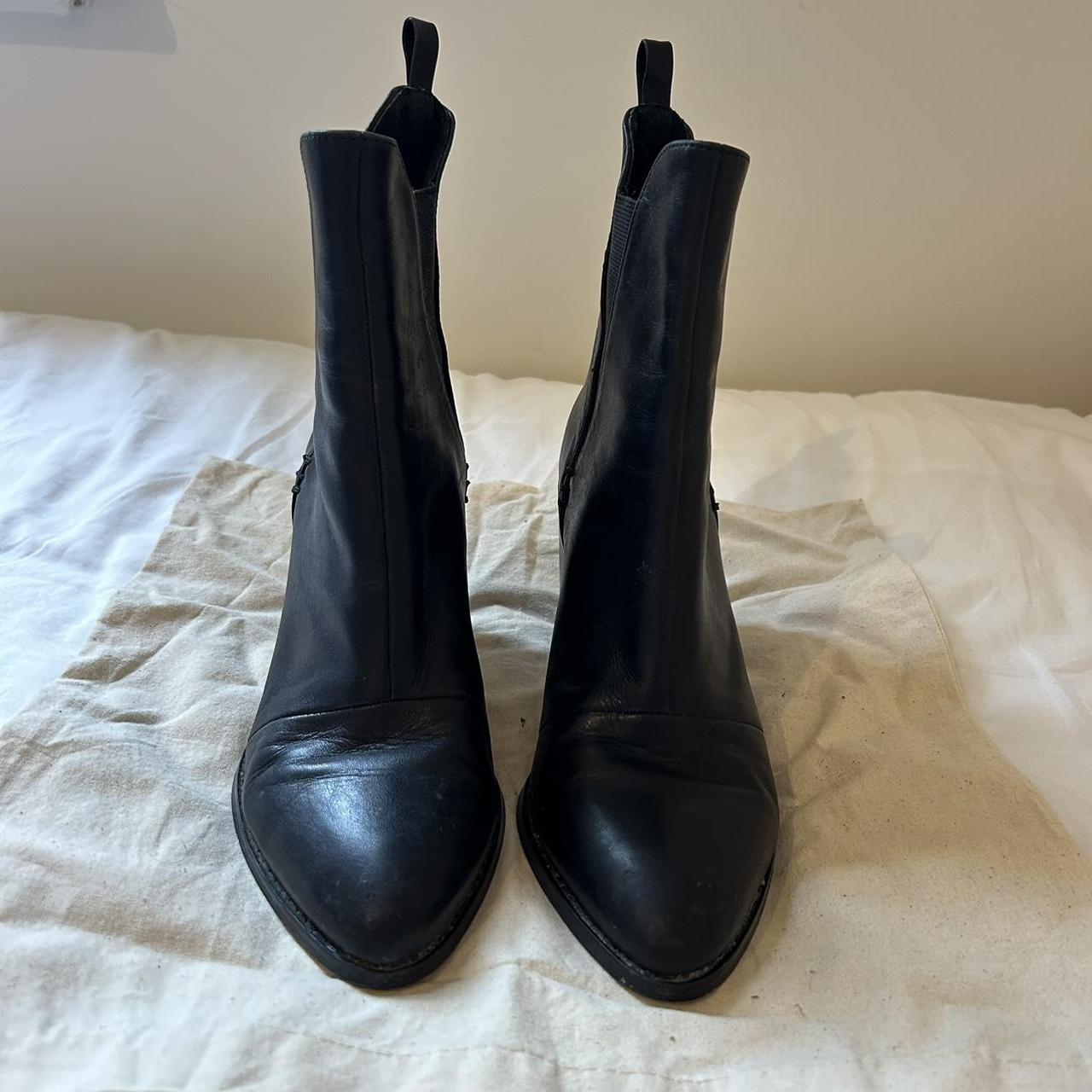 Wittner Black Leather Boots Size AU7 / UK5 /... - Depop