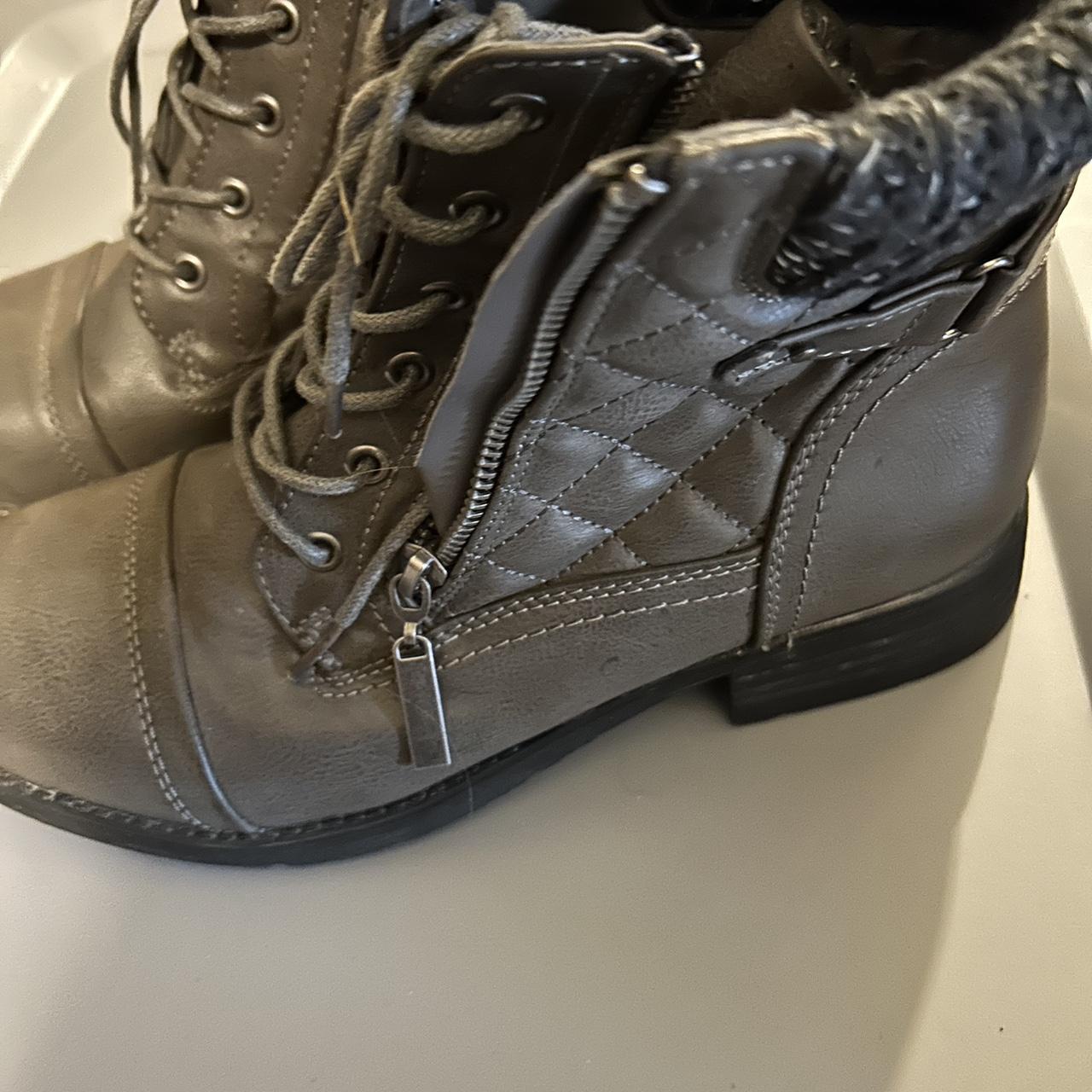 stq women's combat boots lace up ankle booties