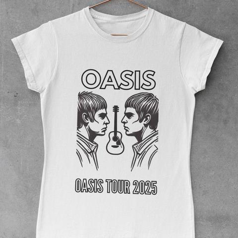 新品XXL！OASIS 2025 LIVE TOUR オフィシャルTシャツ白 Oasis Live 25 Tour 2025 T-shirt Fans Gift Harajuku Unisex