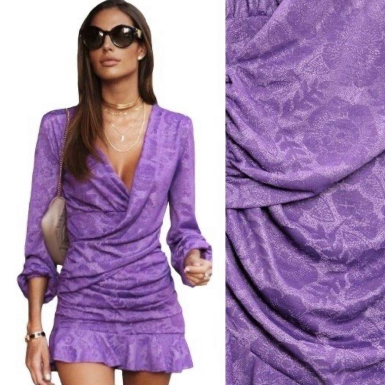 ZARA SHORT WRAP FRONT high quality DRESS PURPLE