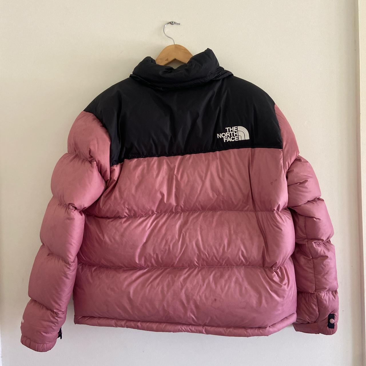 The North Face Women's Pink and Black Jacket Depop