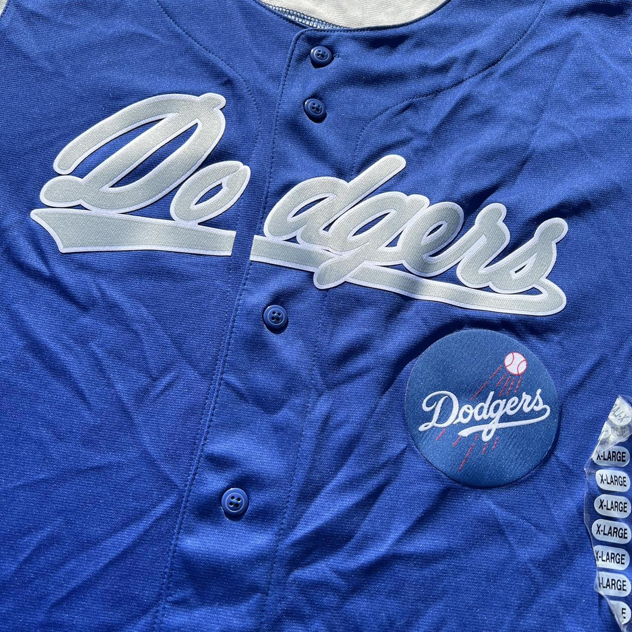 Blue And White Los Angeles Dodgers Baseball True-fan... - Depop