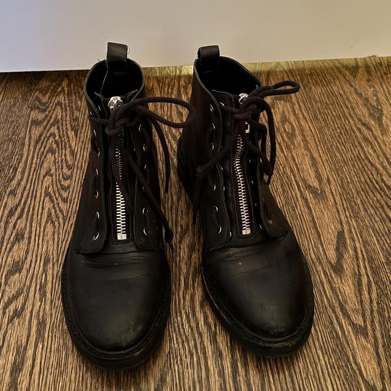 Rag Bone Cannon Ankle Boot Moto Combat Shoe Black. Depop