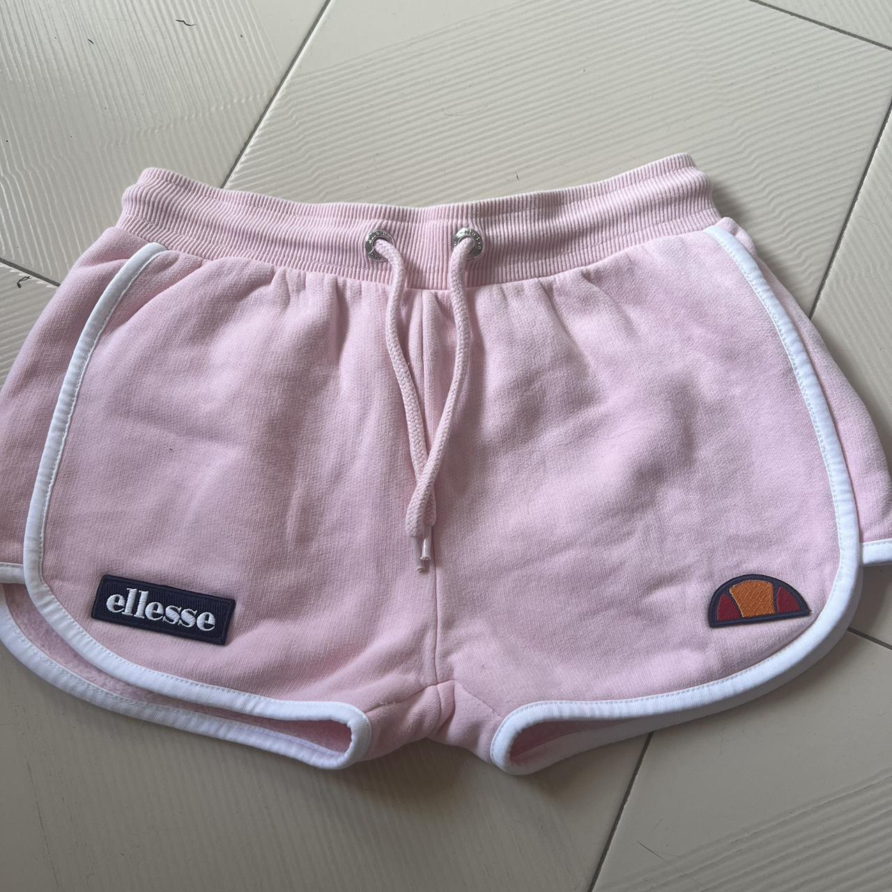 Pink shorts with white trim online