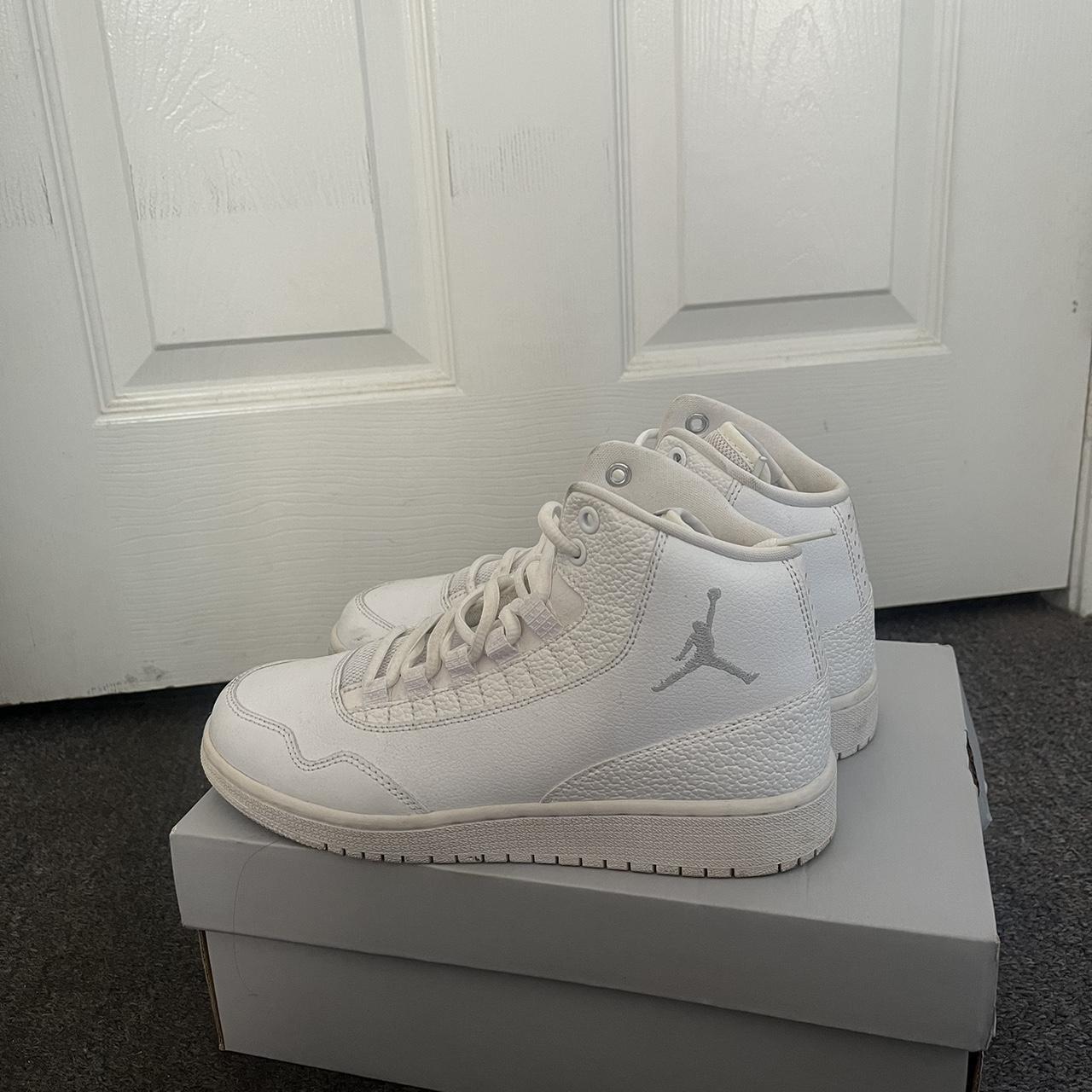 Jordan s executive white boys youth size 5 rarely. Depop