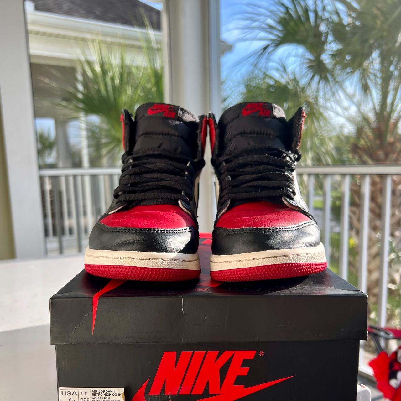 Jordan 1 Retro OG High Bred Toe (GS) 575441 610 Size 7y | Depop