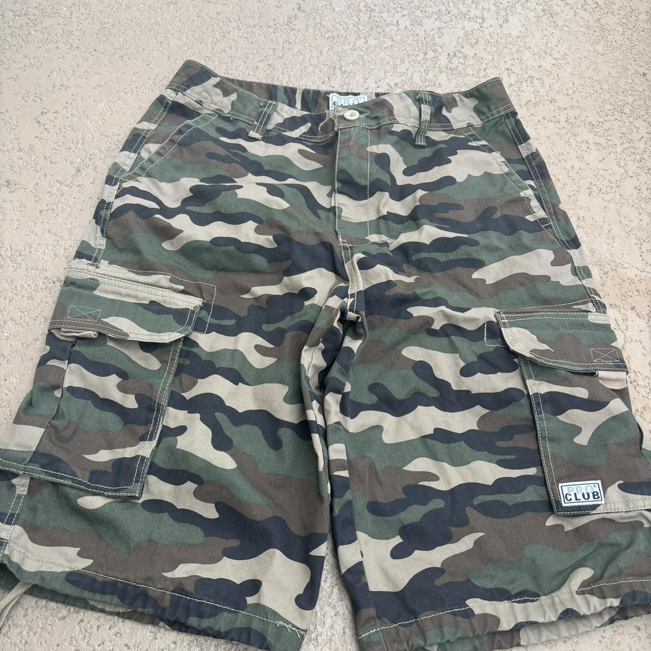 Baggy camo jorts Long jorts camo Go past... - Depop