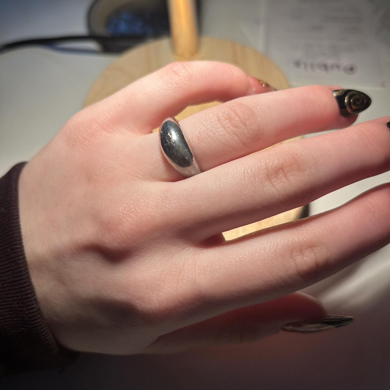 Women's Ring - Silver/Brown – Silver ring probabl… - image 3