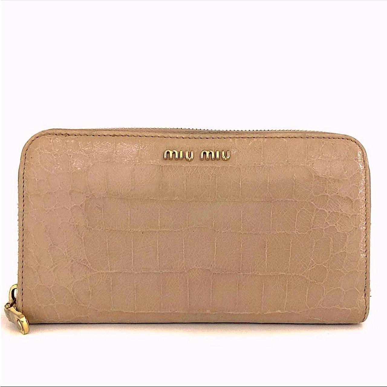 Miu Miu Women's Wallet - Tan – Authentic MIU MIU … - image 1