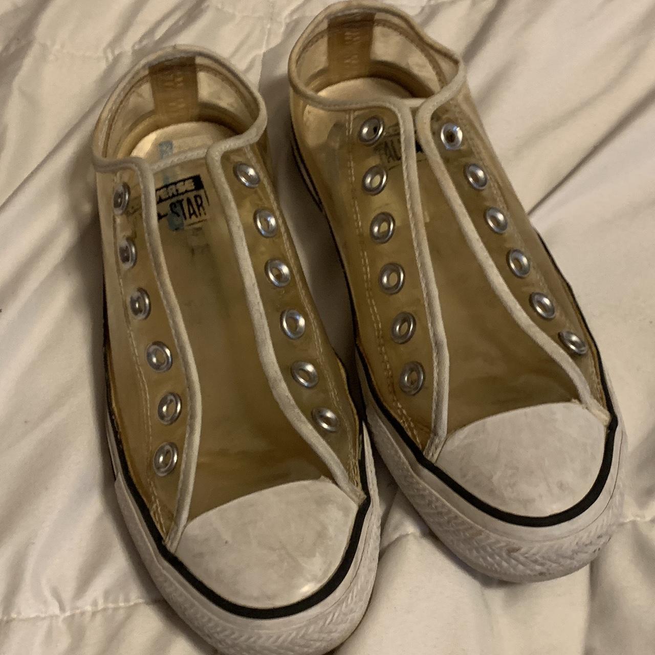 Clear plastic converse best sale