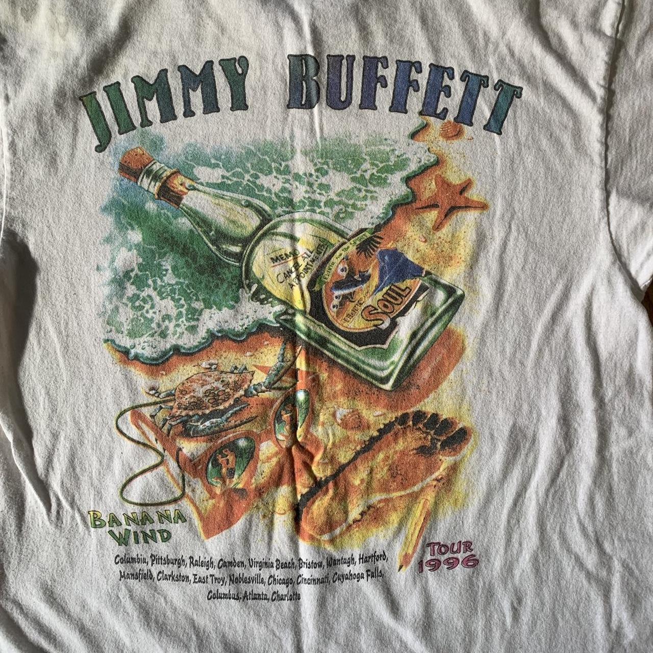 Vintage 1996 Jimmy Buffett Banana Wind Tour T-shirt | Depop