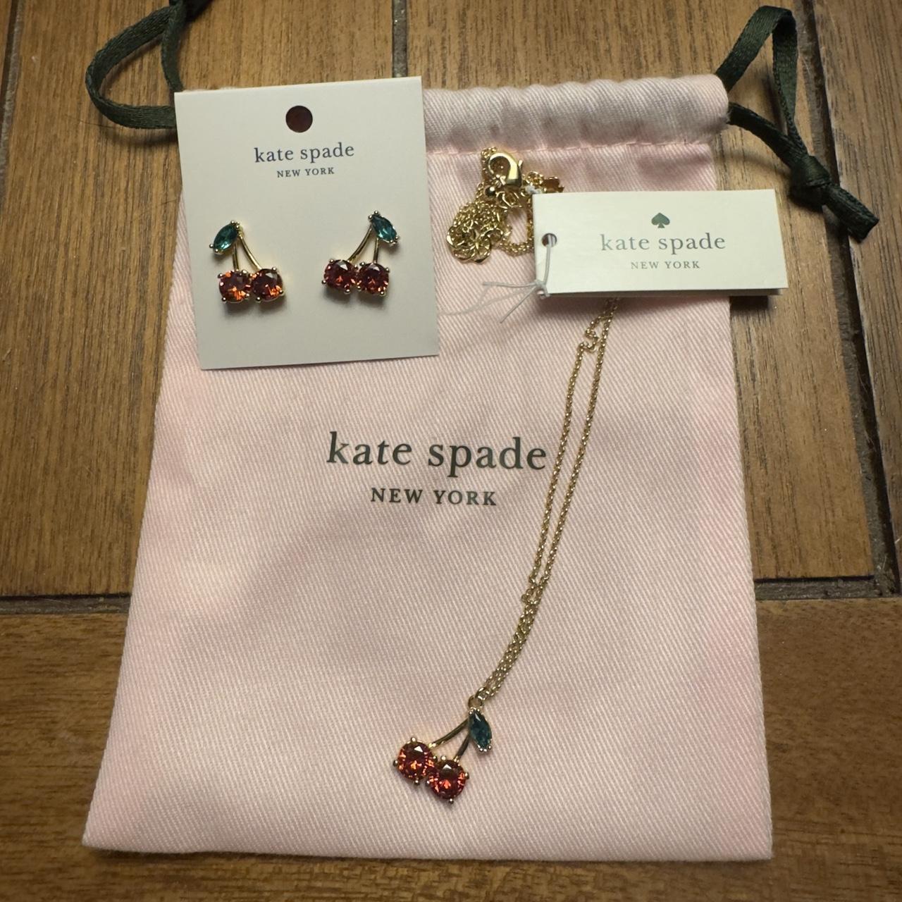 Kate shops Spade Cherry Necklace Earrings set