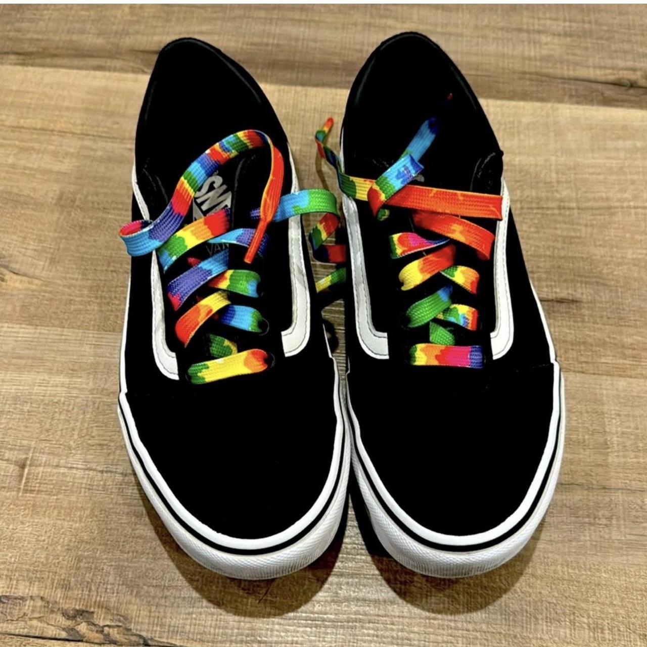 rainbow tie vans