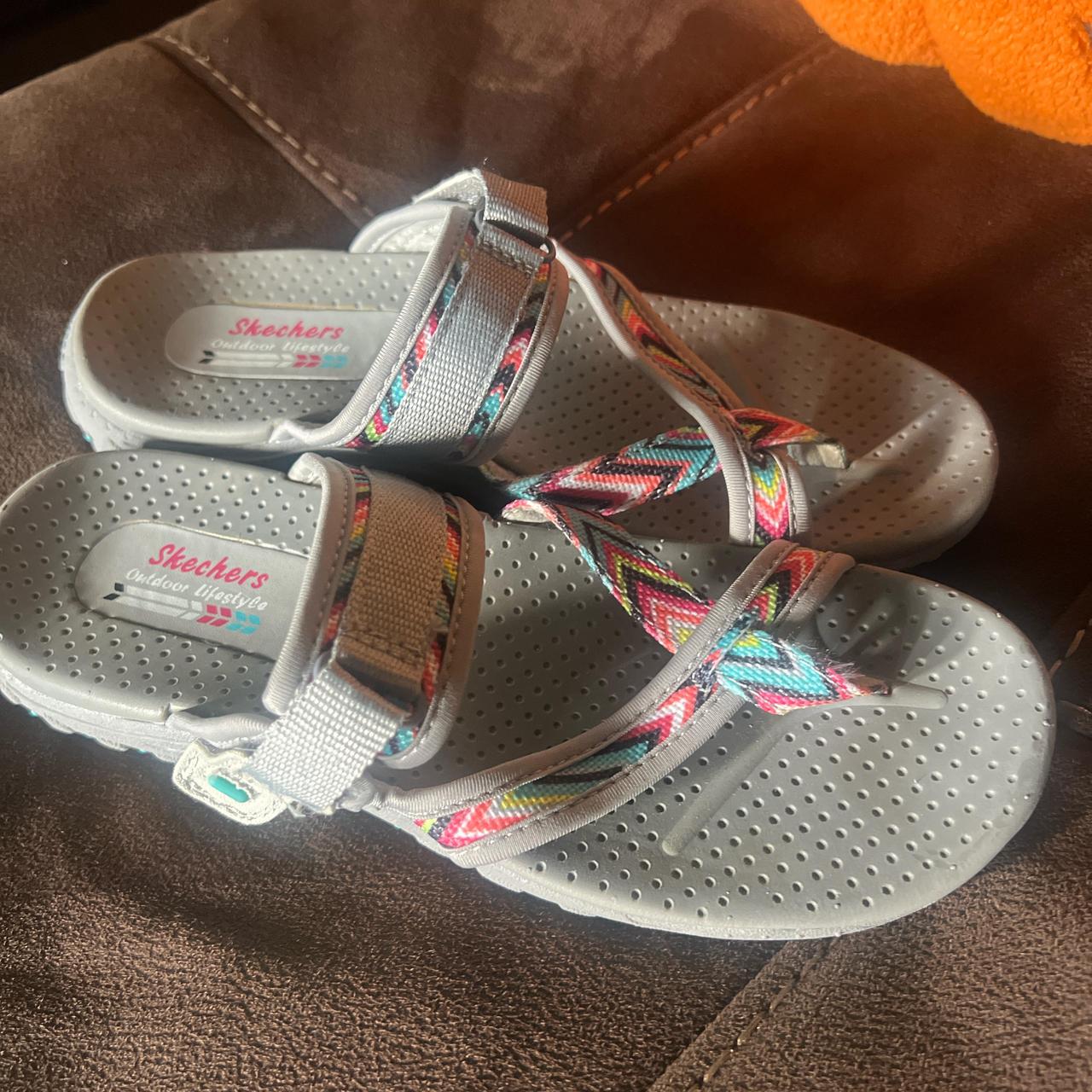 Skechers outdoor lifestyle toe thong woven sandals. Depop