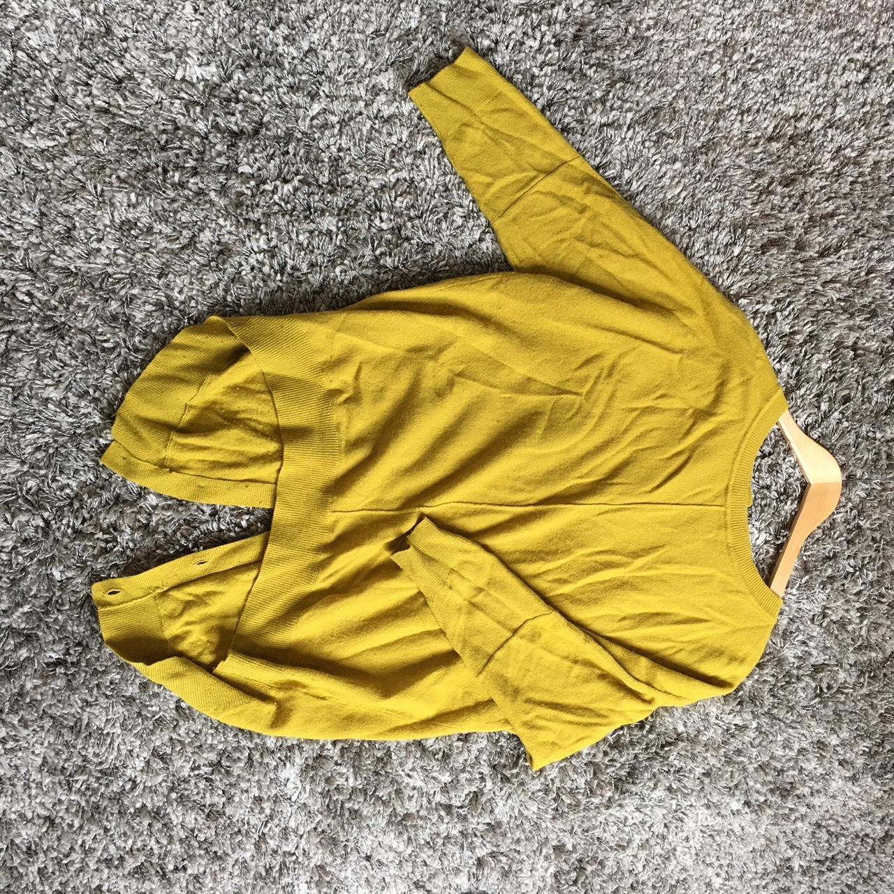 Jigsaw size 12. Ladies oversized mustard jumper with. Depop