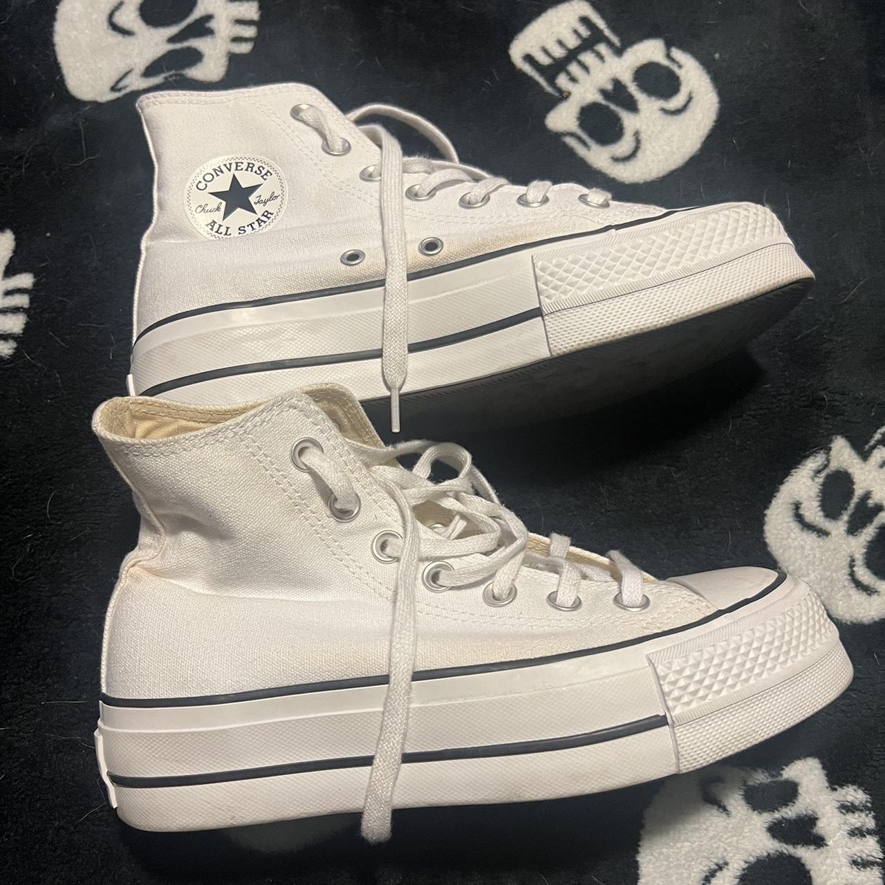 Converse discount plateforme creme