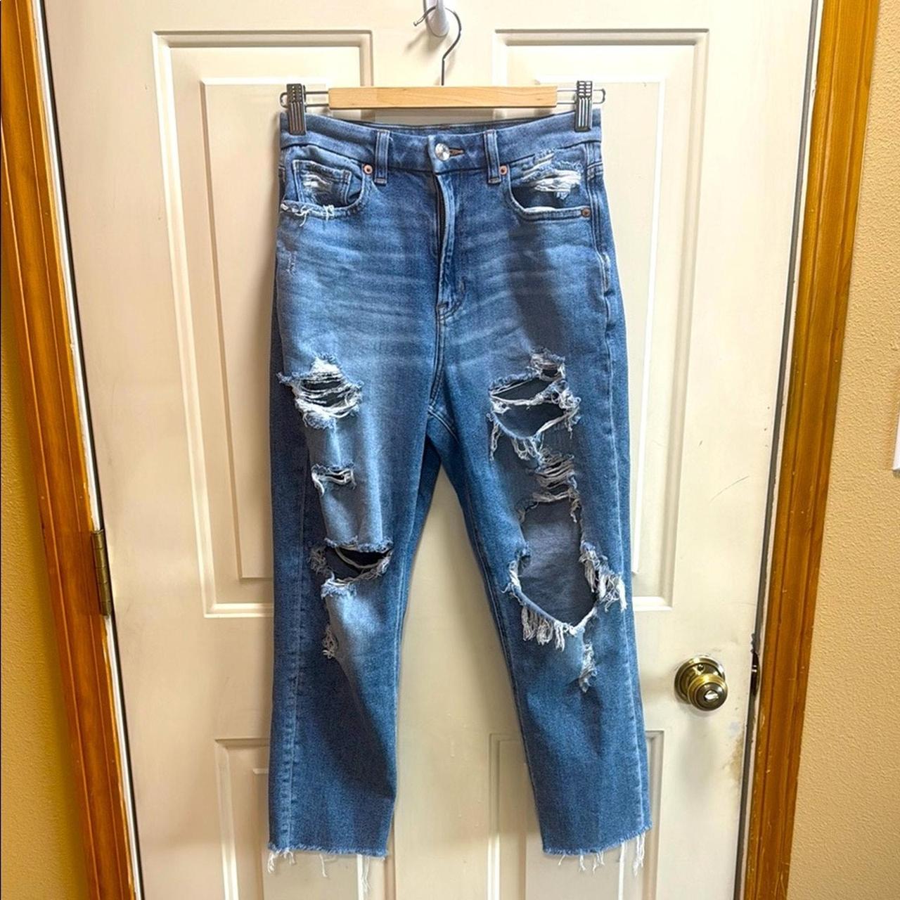 American Eagle Outfitters Women's Straight leg Capri Jeans Blue