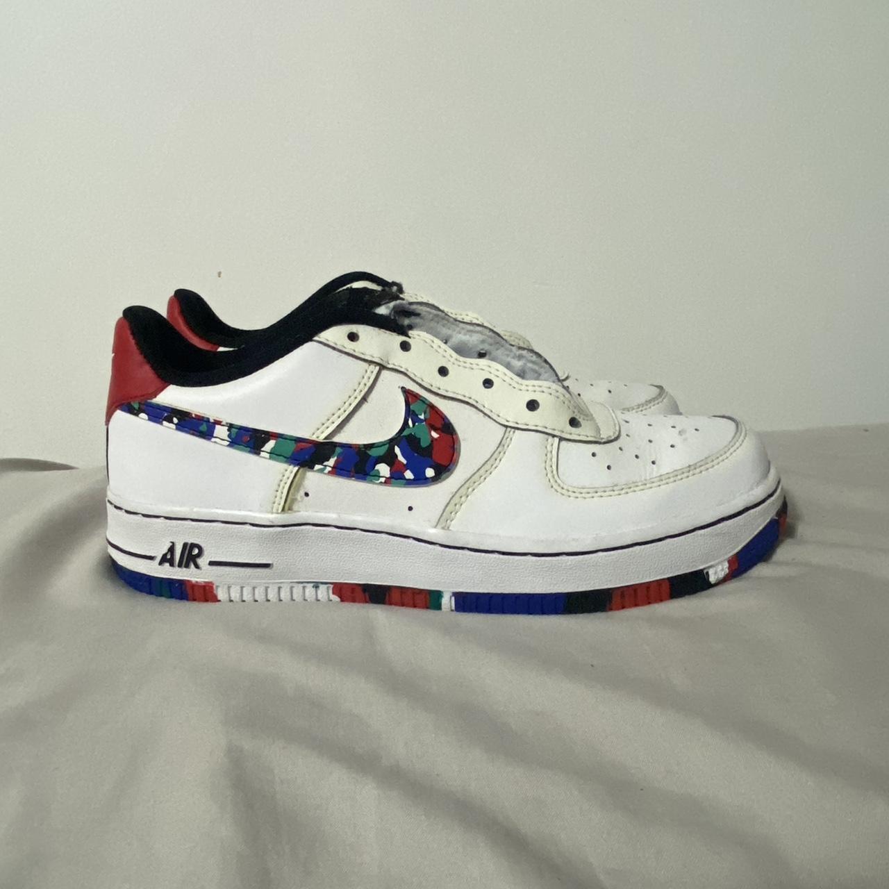 Nike Air Force 1 Low Crayon White Multi GS Open. Depop