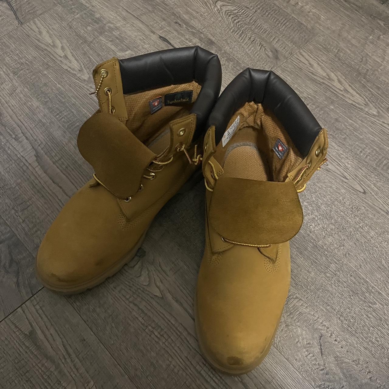 Timberland Men's Ankle Boots - Tan/Brown - US 11.5 – Tan and black Timberland boots #TimberlandBoots