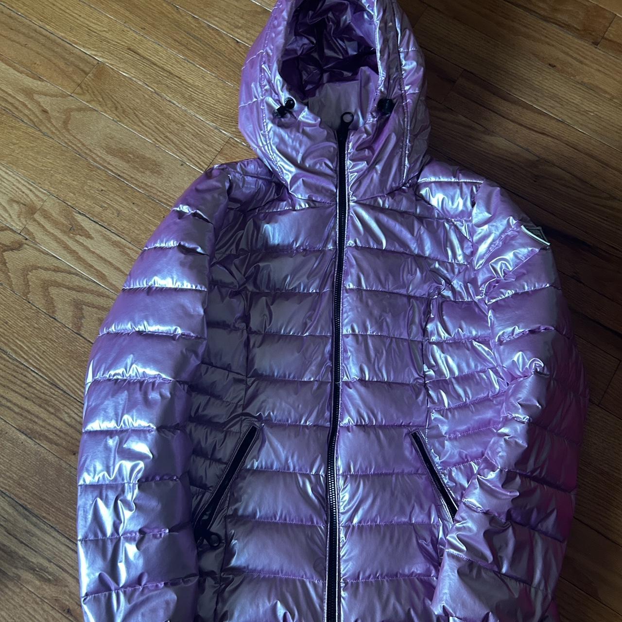 Guess purple puffer coat discount